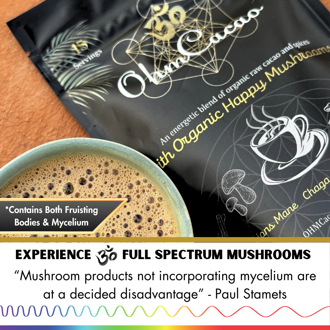 OHM Mushroom Cacao Powder | Coffee Substitute | 15 Servings 4oz (113g)