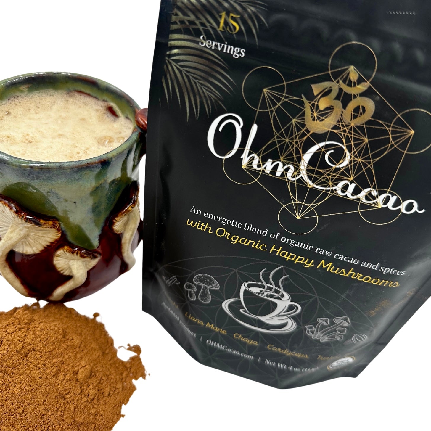 OHM Cacao healthy mushroom coffee alternative