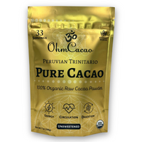 Organic Pure Cacao Powder – Raw, Cold-Pressed, Unsweetened | 33 Servings (7oz) | OhmYes